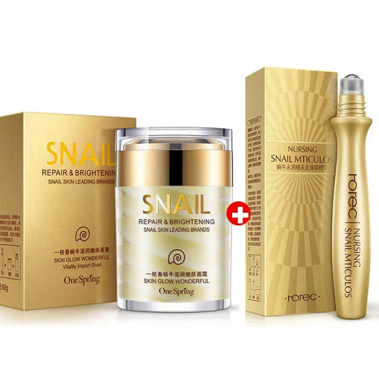 Skincare Set Snail Cream Collagen Cream Anti Aging Whiten Skin Face Cream
