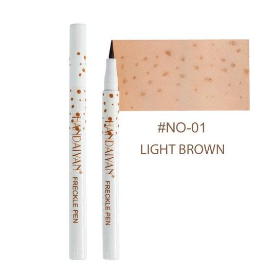 Natural Freckle Pen Waterproof Face Brow Dot Spot Pen Lifelike Fake Freckles Pen Long-Lasting Waterproof Makeup Cosmetic